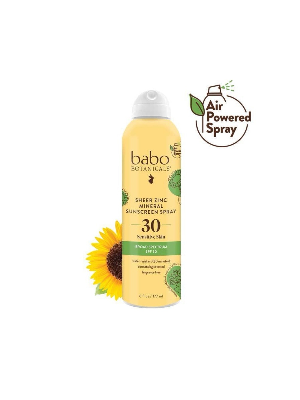 Babo Botanicals Sheer Zinc Mineral Sunscreen Spray SPF 30 (6 oz) Sealed